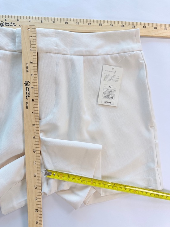 NWT A New Day Cream Tailored Pleated Shorts – Off-White Trouser Shorts Chic - Picture 7 of 9